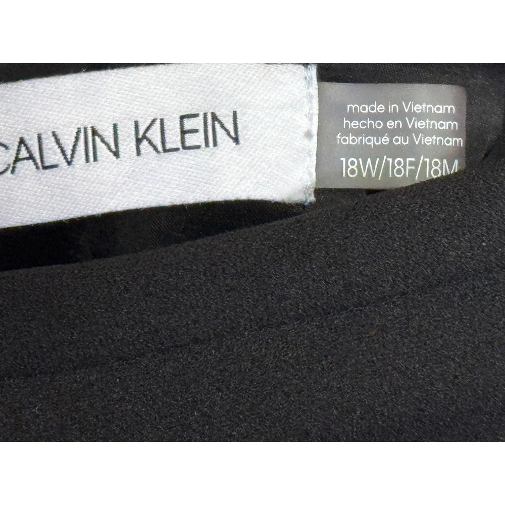 Calvin Klein Black Stretch Straight Skirt‎ Suit Separates Womens 18W 18F 18M